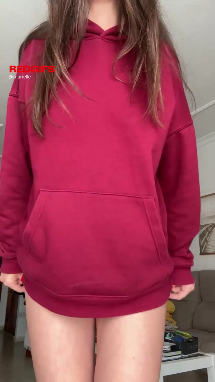 Hoodie Slut Flashes Her Massive Tits and Juicy Pussy