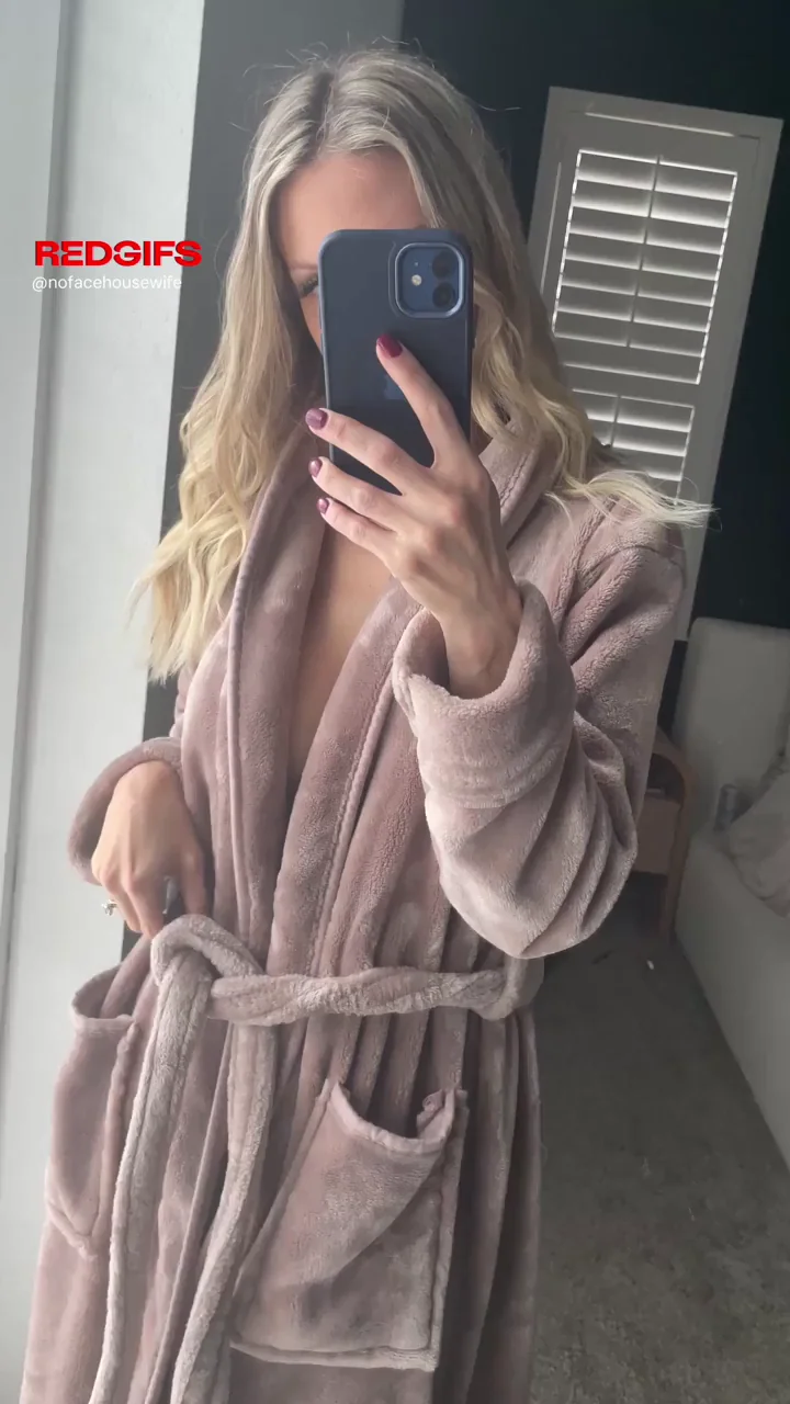 MILF Hotwife Teases a Peek Under Her Robe