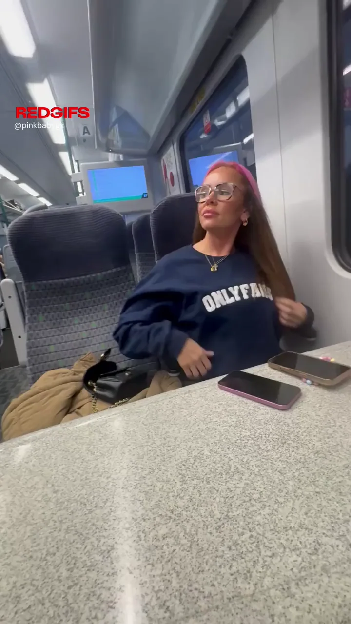 Train Tit Tease: That Close to Getting Busted