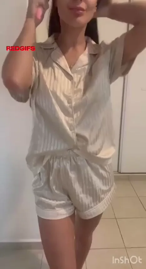 Pajamas On or Off? 😈 Latina Teen Teases Her Juicy Tits 🔥