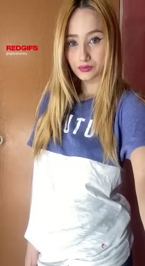 Skinny Blonde's Big-Tit Ass Tease