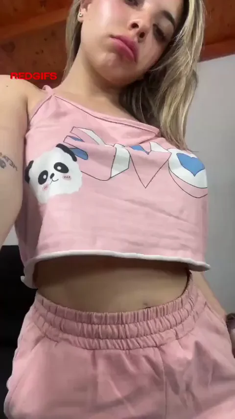 Trying my best to look cute while undressing