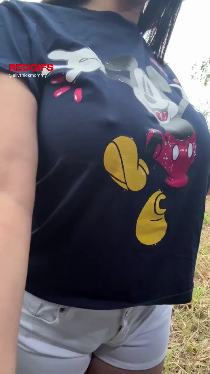Public Nude Dare? 😈🔥 Big Tits Tease in Mickey Top