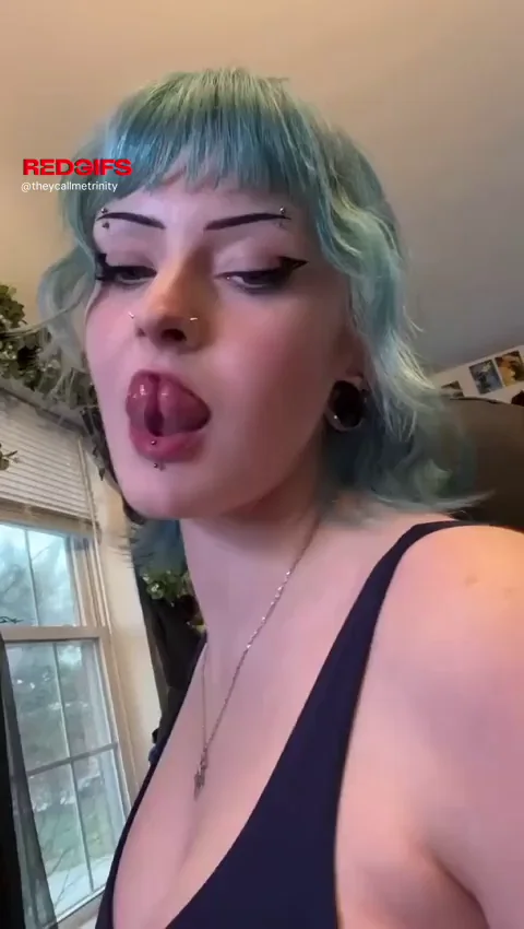 Goth TikTok Slut's Massive Tits Tease 🍒🔥