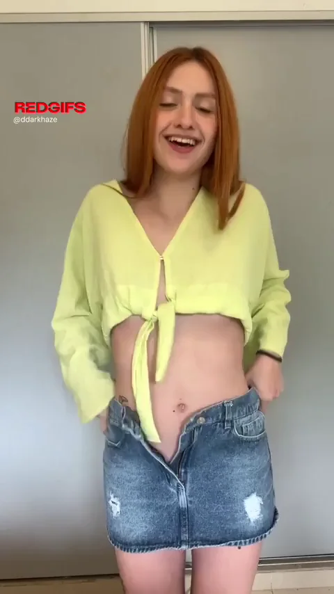 Petite Redhead Tease Begs Older Dudes for Cock with Tiny Slutty Body