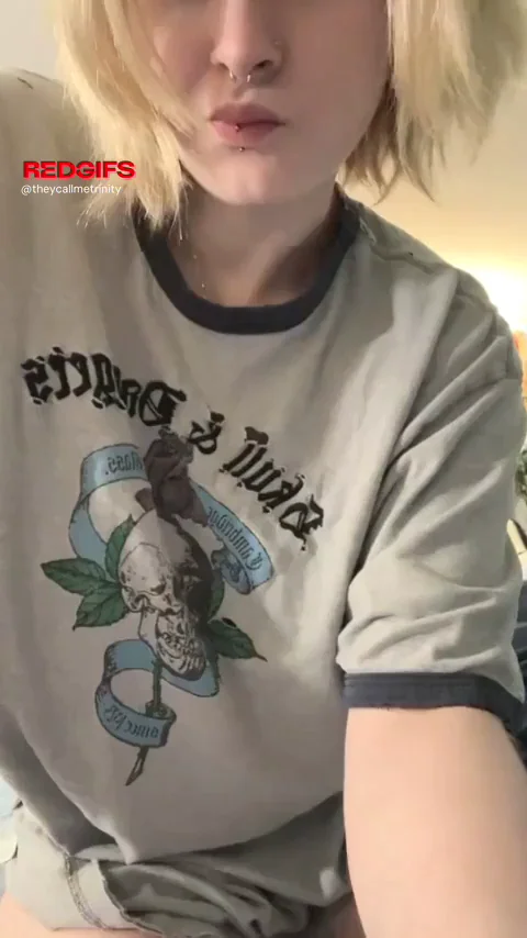 Petite Goth Slut Teasing Her Massive Tits 💀🍒