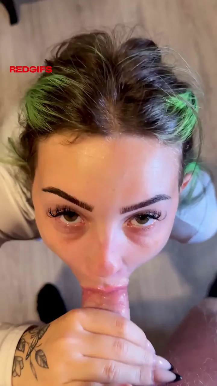 Petite MILF Locks Eyes While Slurping Thick Cock
