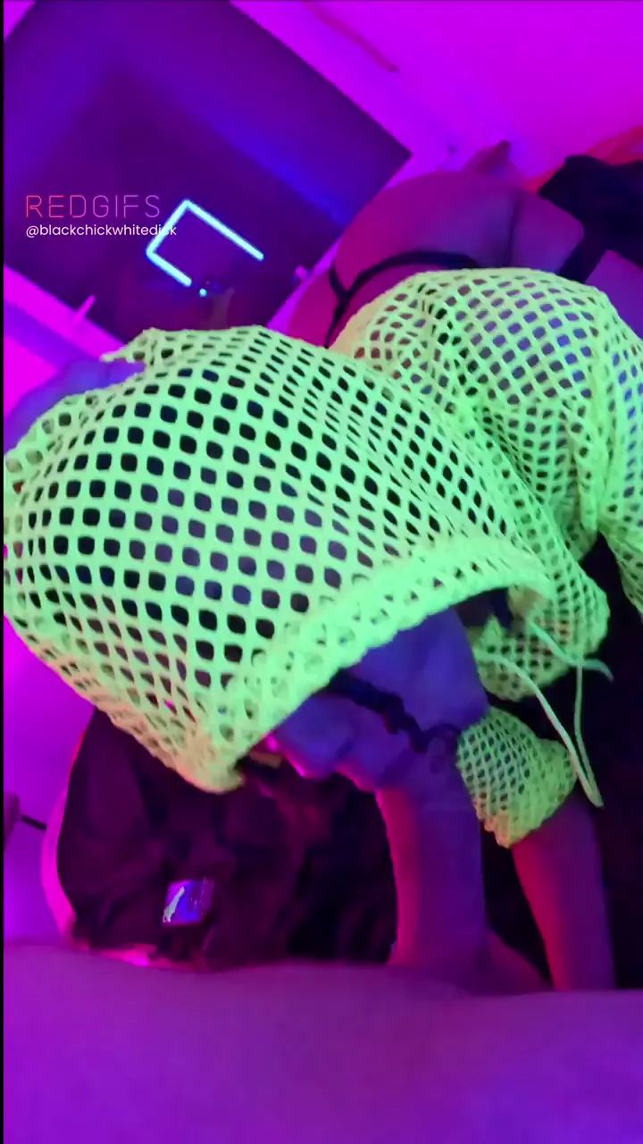 Ebony Slut in Fishnet Glows for Daddy's Massive BWC Deepthroat Feast