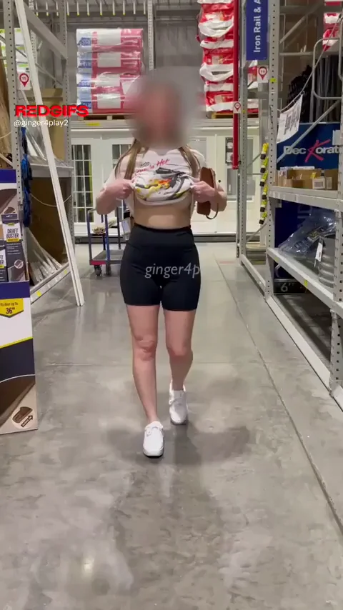 Walking around flashing my perfect rack