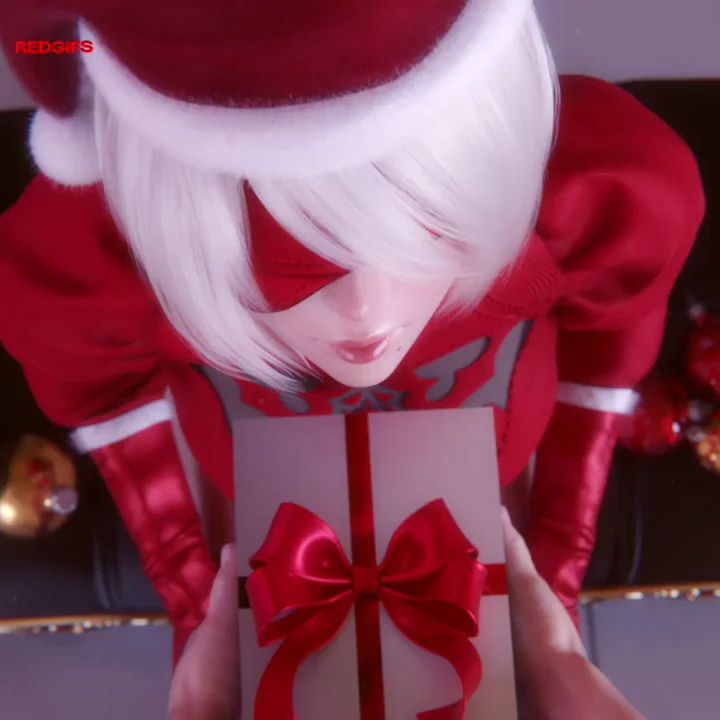 2B's Santa Slut Deepthroat Xmas Unwrap - Pantsushi's Throbbing Gift