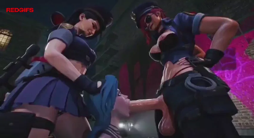 Caitlyn and Vi X Jinx. [League Of Legends] (Lynya)