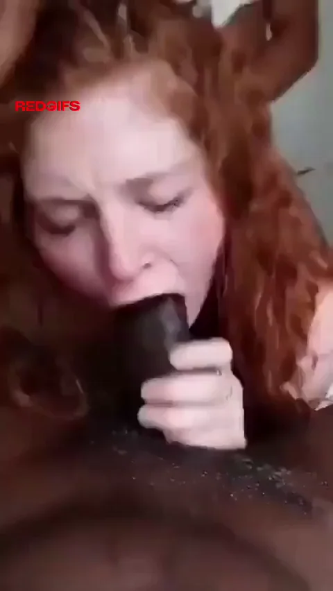 Fiery Redhead Teen Slurps Massive BBC 🍆🔥