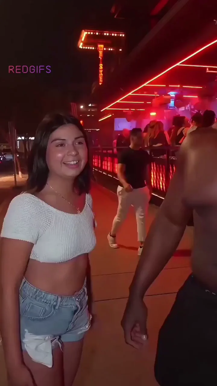 She Knew the BBC Stake: Festival Slut's Thong Tease