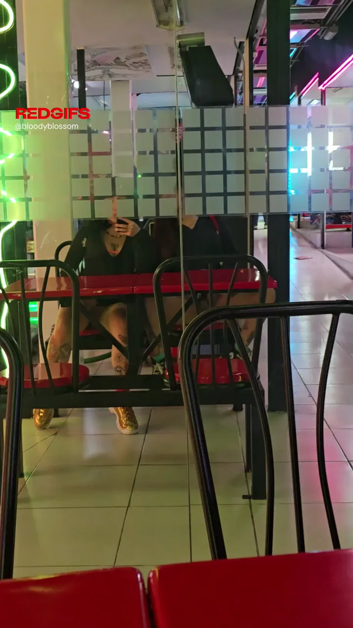 Chilling at an adult only arcade