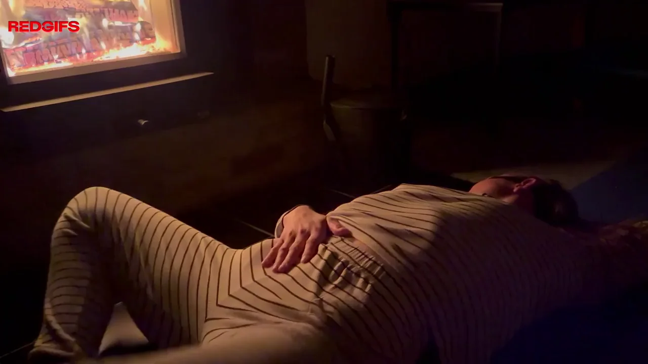 🔥 Mom Bod Slut Teases Her Thick Curves by the Fire 😈