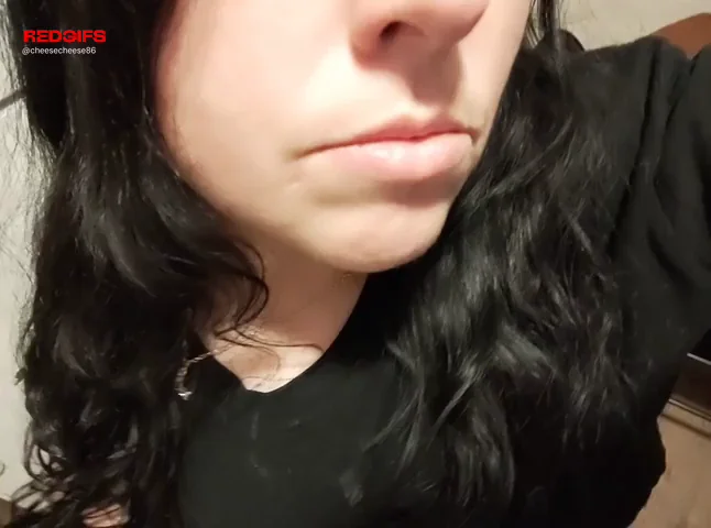 My mom boobs in the kitchen