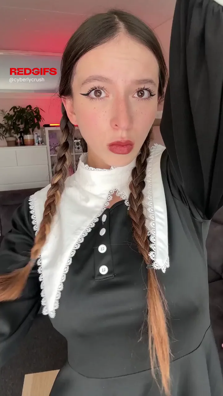 🔥 Wednesday Addams Cosplay Slut Spreads Her Juicy Pussy 😈 by excat17