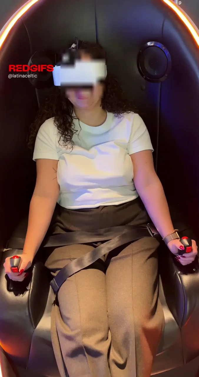 Found a VR ride at the arcade, safe to say I think people were staring