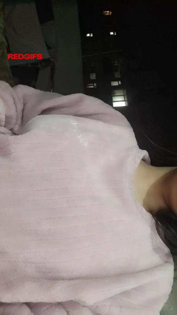20yo Cutie Teases Her Massive Tits on Risky Terrace