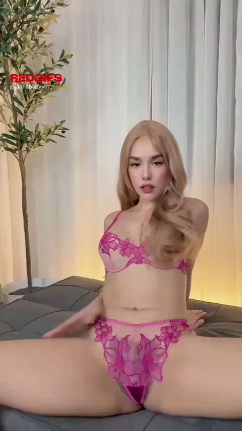 Come Over Next Door? 😈 Big Tit Sissy Tease in Pink Lingerie 💦