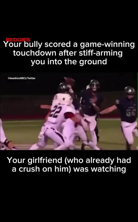 You shouldn't have invited her to watch the big game against your bully's team