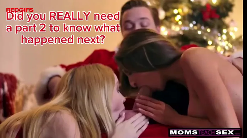 Sis & Mom Battle for Bully's 🎅 Massive Cock Christmas Gift (Part 2) 💦