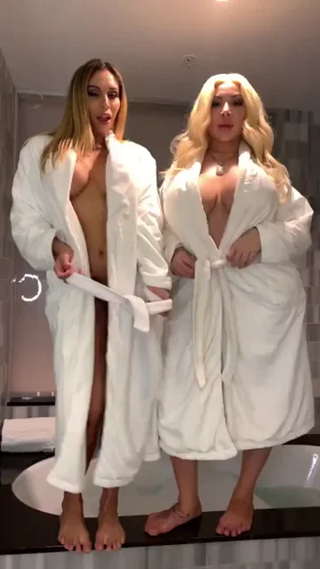 Bolted-On Bimbo Tits Tease in Robes? 🥵🍒