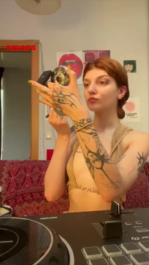 Petite Redhead Bella Yunax Teases with Inked Arms & Pouty Lips 😈🔥
