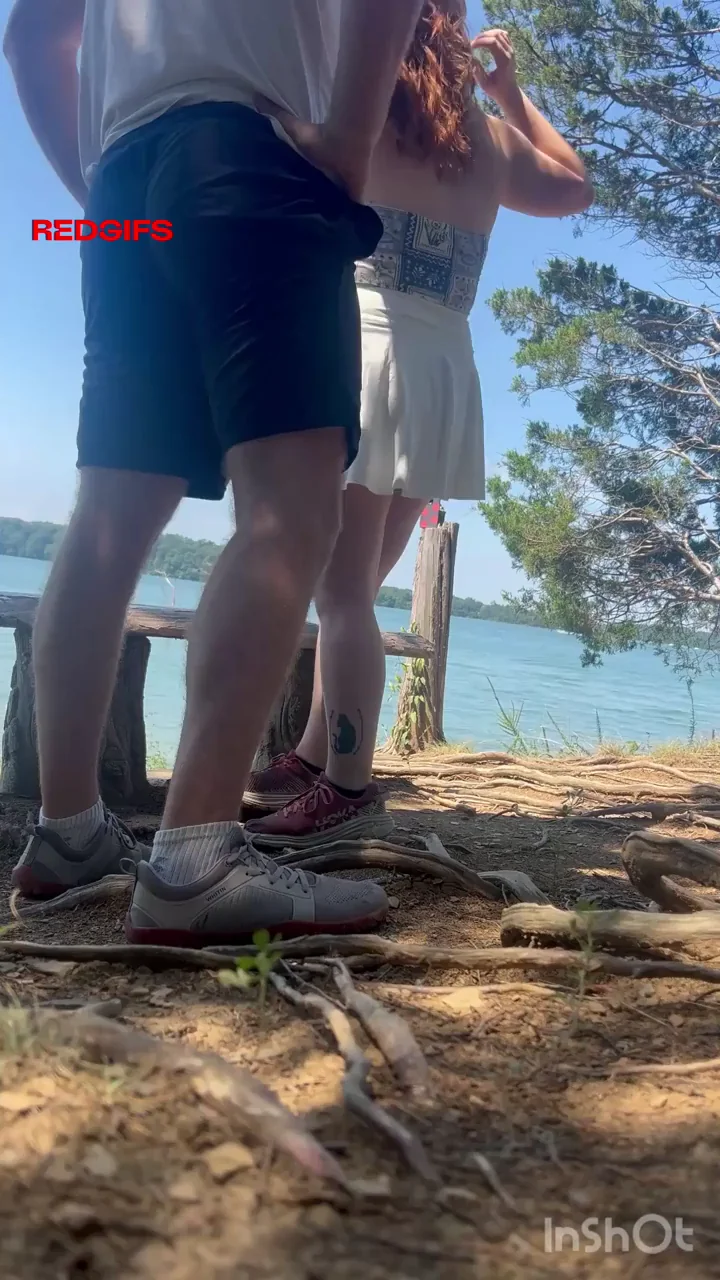 Hike Dare: Slutty Redhead Sucks Huge Cock by Lake for Boat Pervs