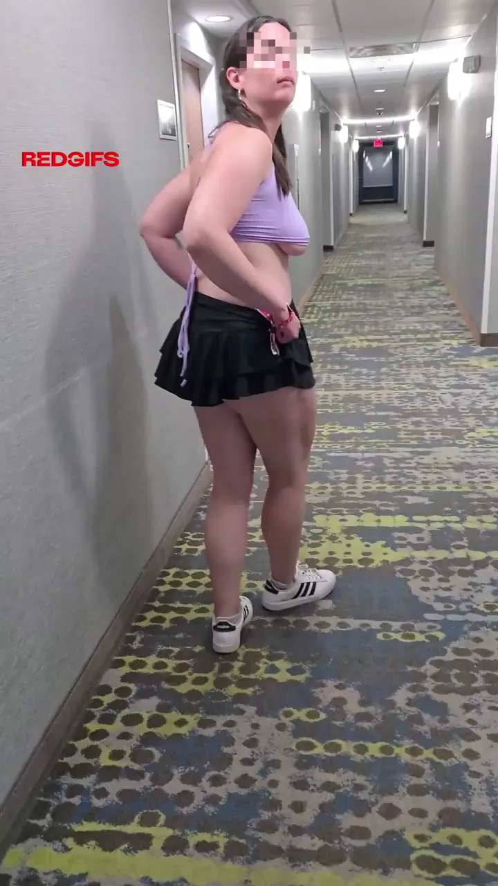 🏨 Hotel Hallway Slut Finishes Her Exhibitionist Dare! 🔥 [F]