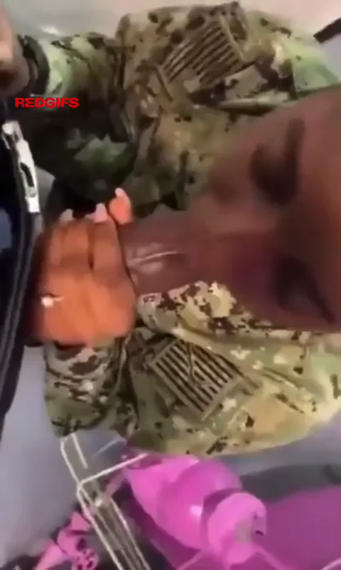 Solider saluting dick