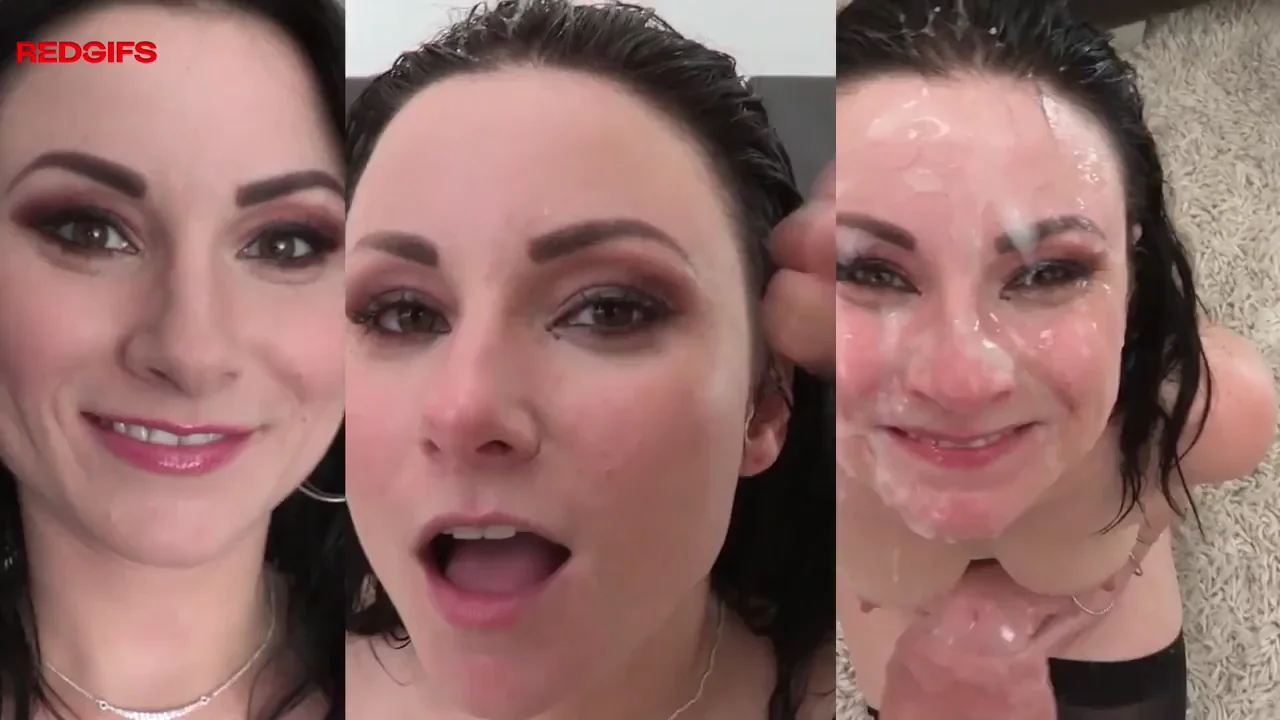 Veruca James before, during and after bukkake