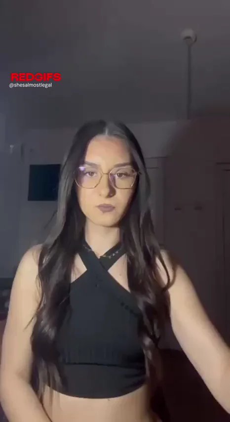 007 Babe Rocks Nerdy Glasses and Perky Tits Tease