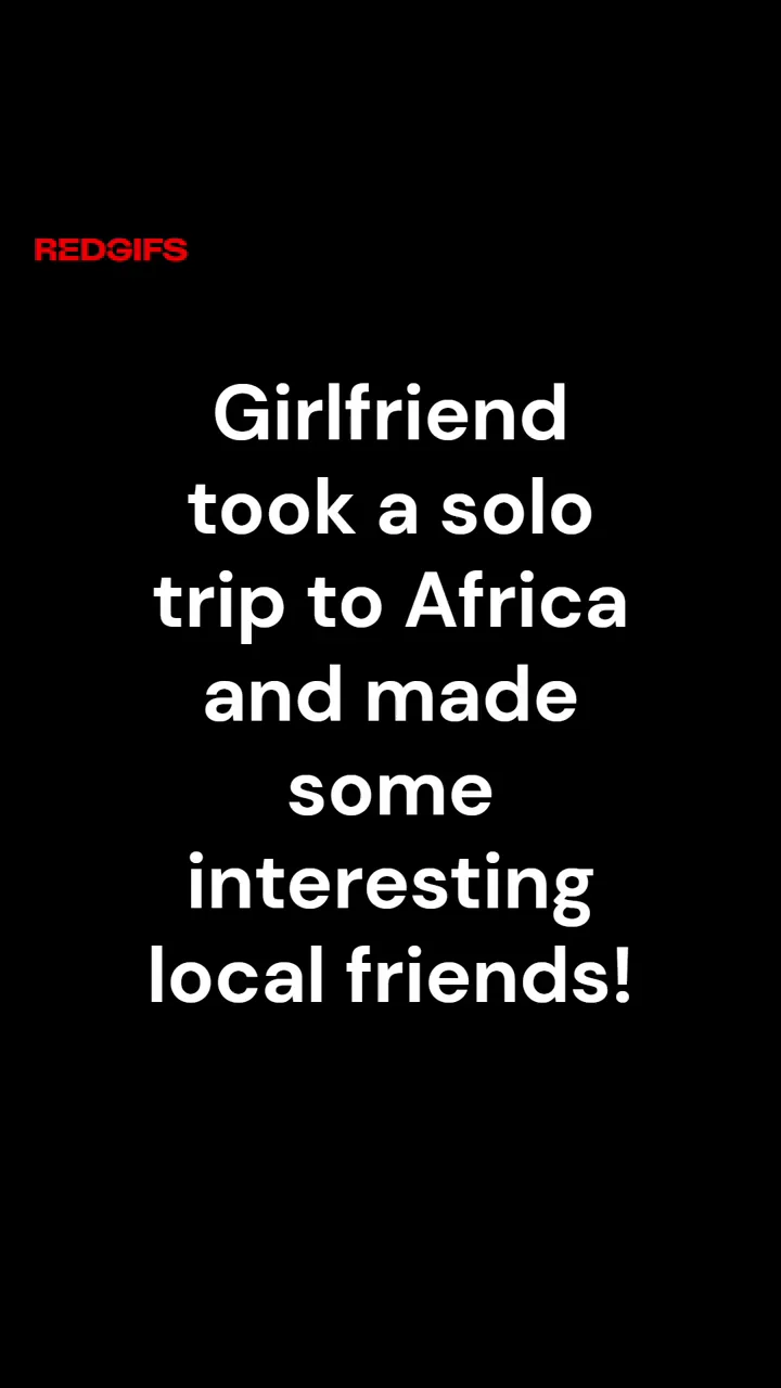 Italian girlfriend with huge tits during her solo trip to Africa