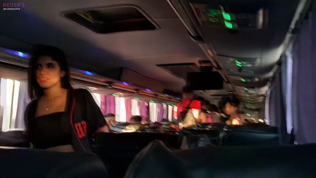 Latina Teen Slut Sucks Big White Dick on Bus & Roadside 😈💦 Public Risky BJ