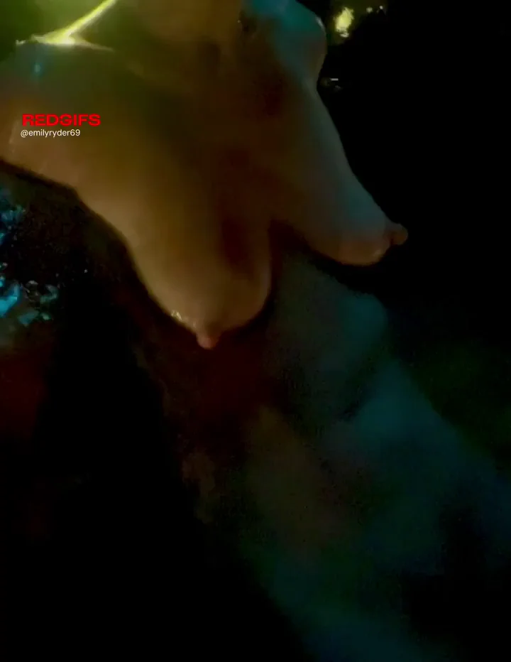 Steamy Hot Tub Eraser Nipples Tease