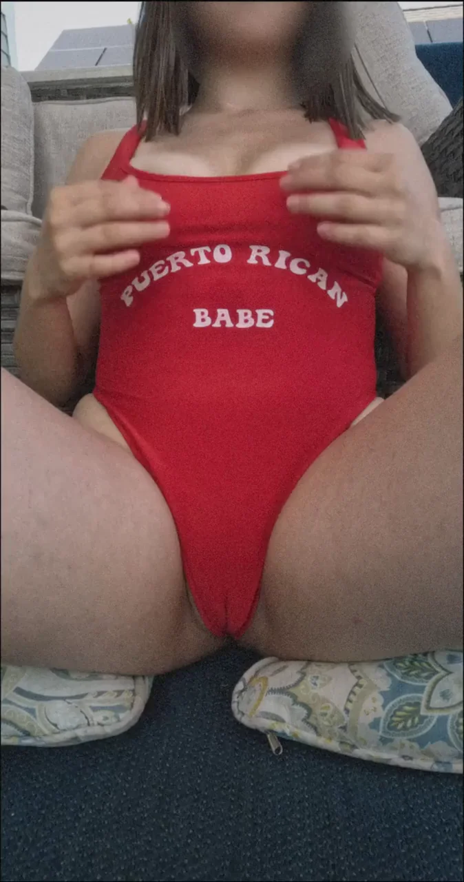 My curves are hiding behind this red bathing suit
