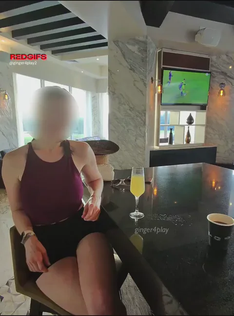 Mimosas & Massive Titty Tease in Public Bar Before Golf Bang