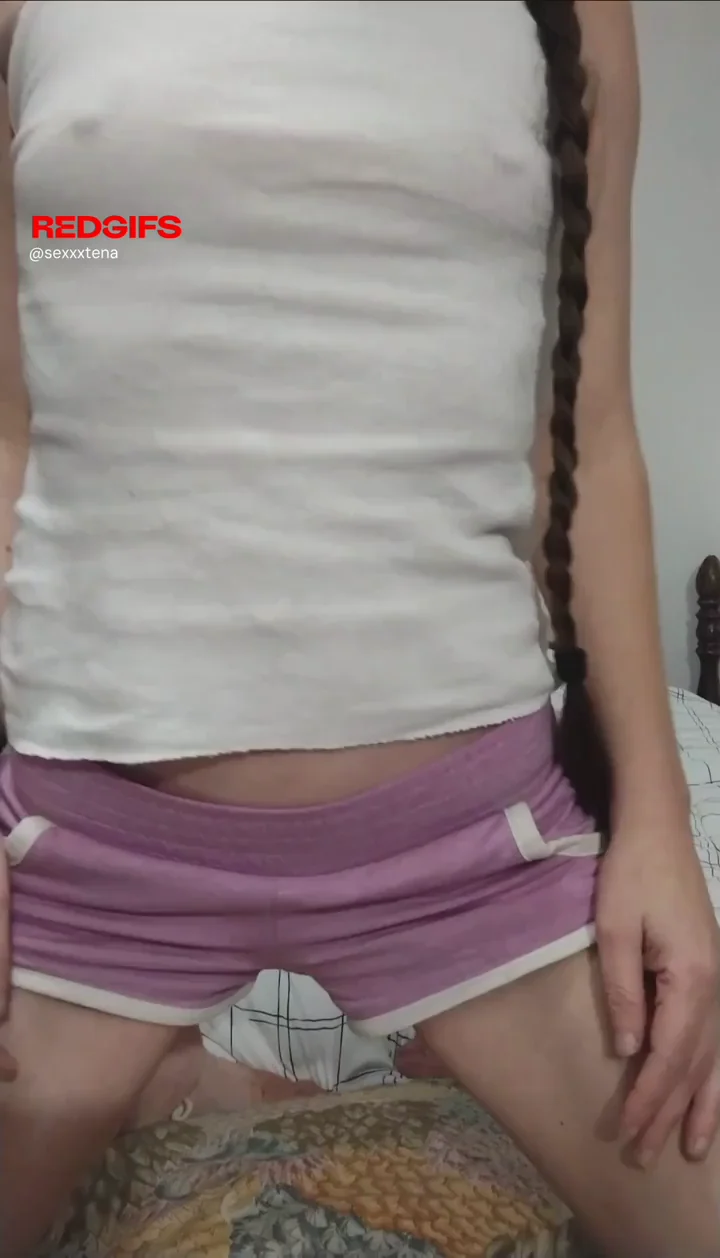 Petite MILF Tease in Tank Top and Tight Shorts