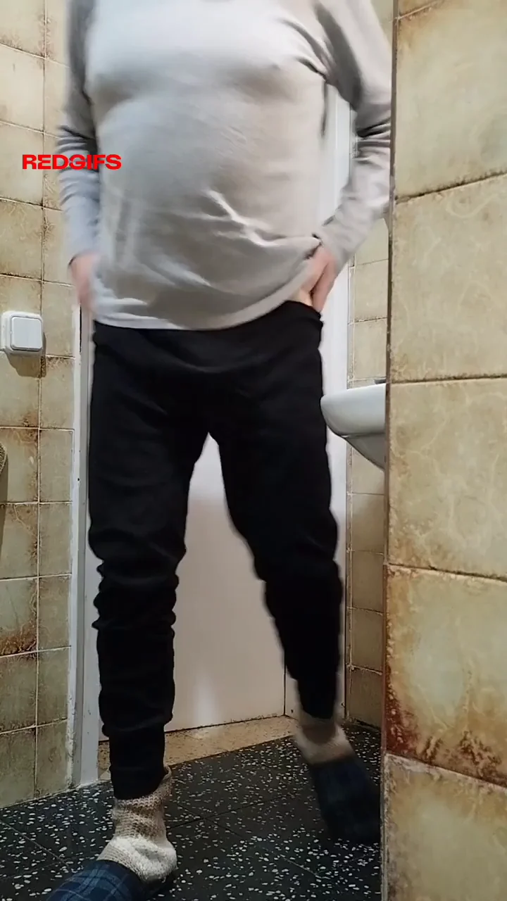 What About You? Uncut Cock Unleashes Golden Shower in the Loo