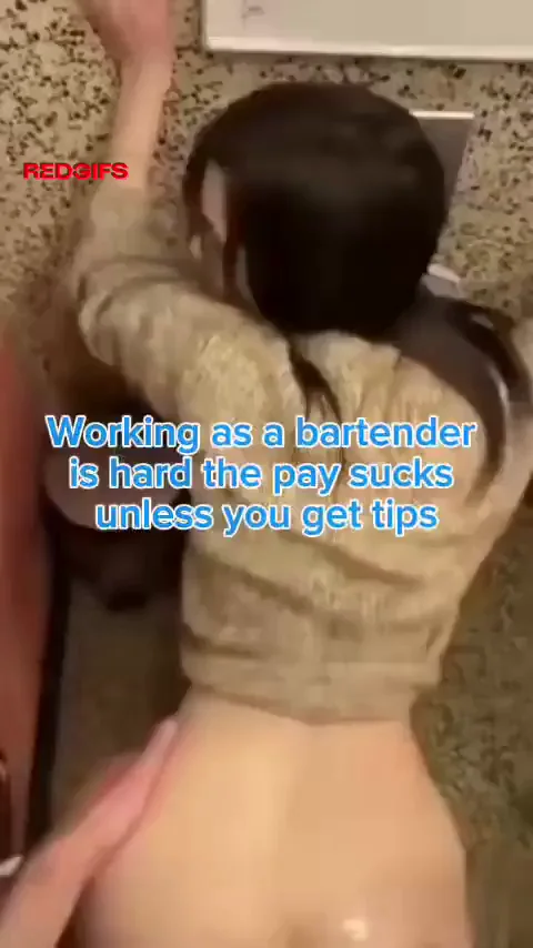 GF's Juicy Latina Ass Bends for Boss Tips 💦🍑 Cuckold Backshots