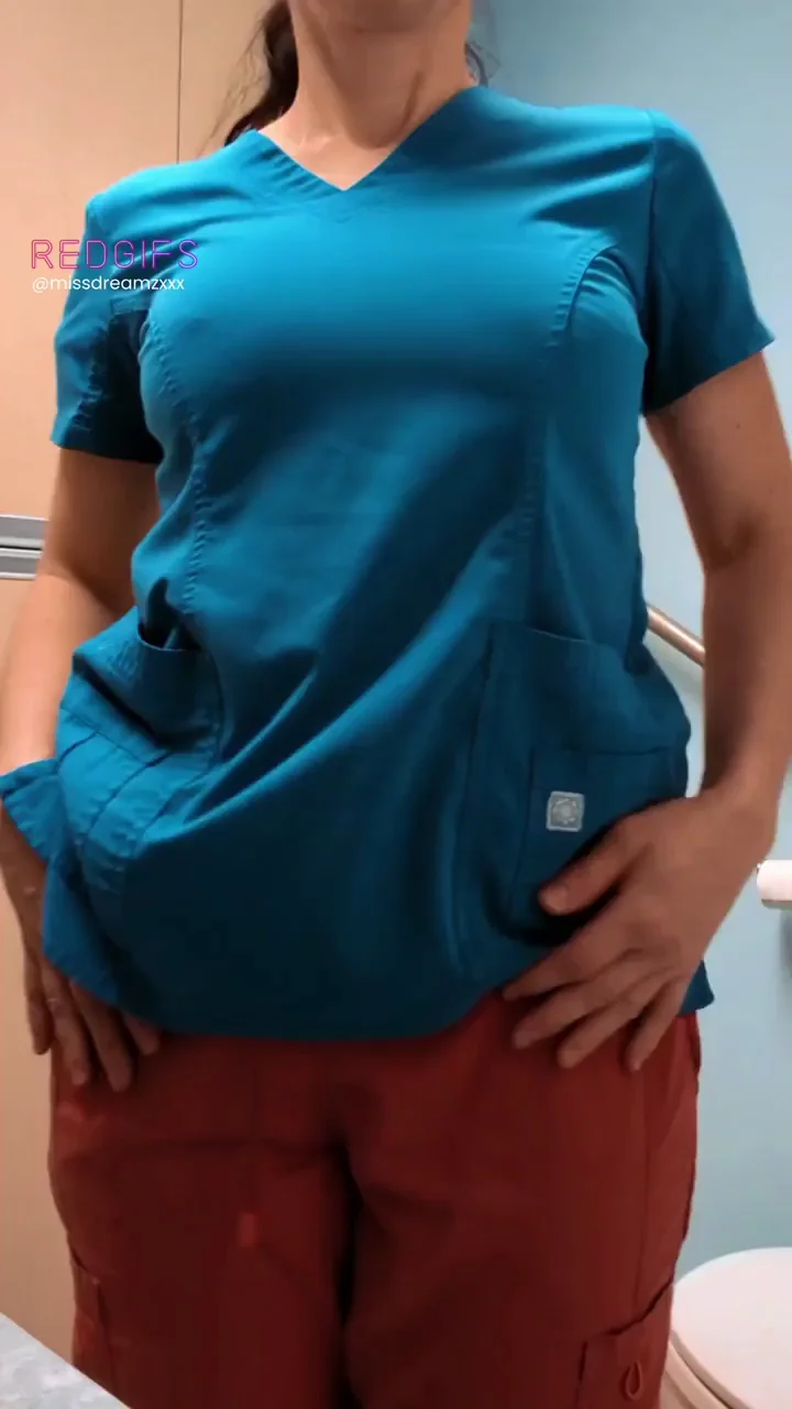 Taking a break from my nursing shift to show you my titties