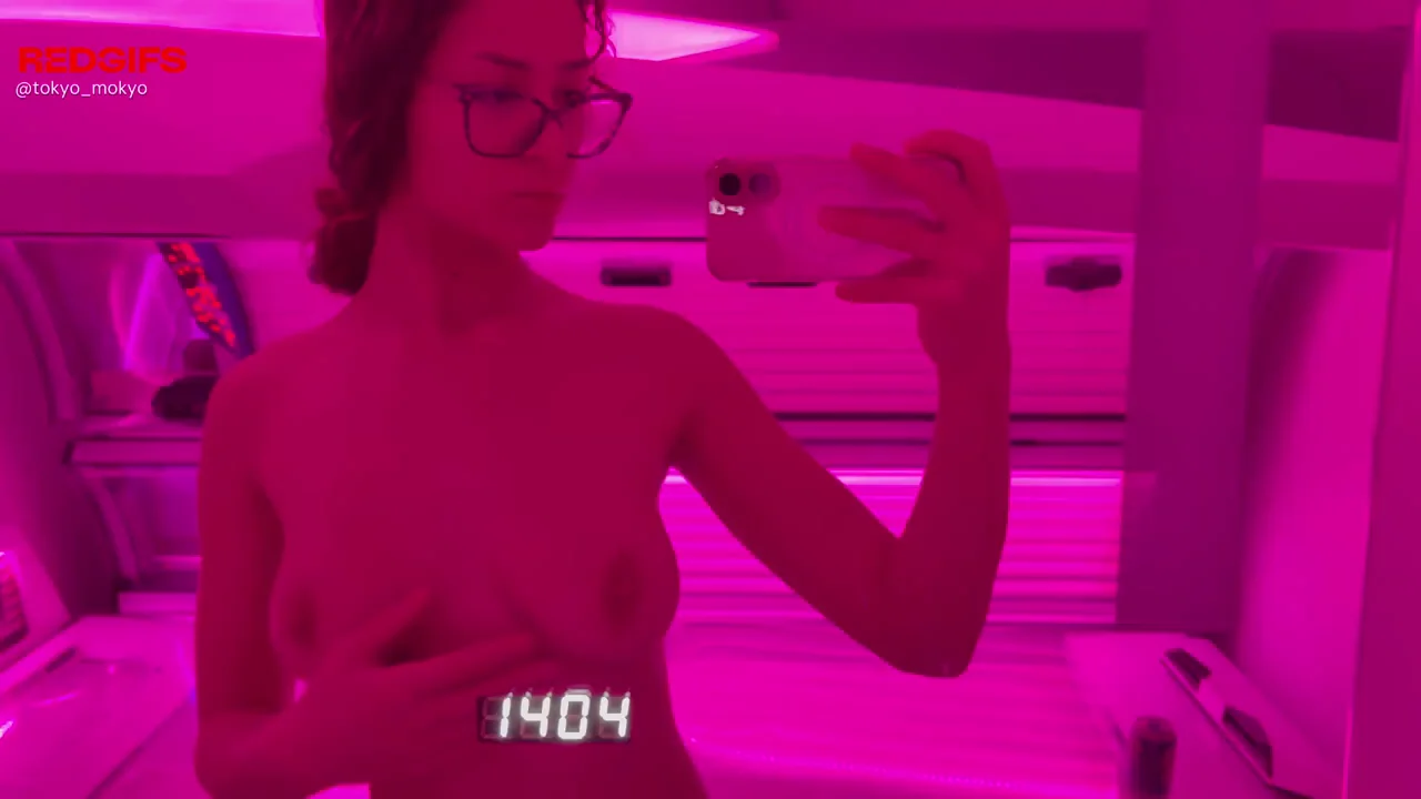 Touching myself in the solarium