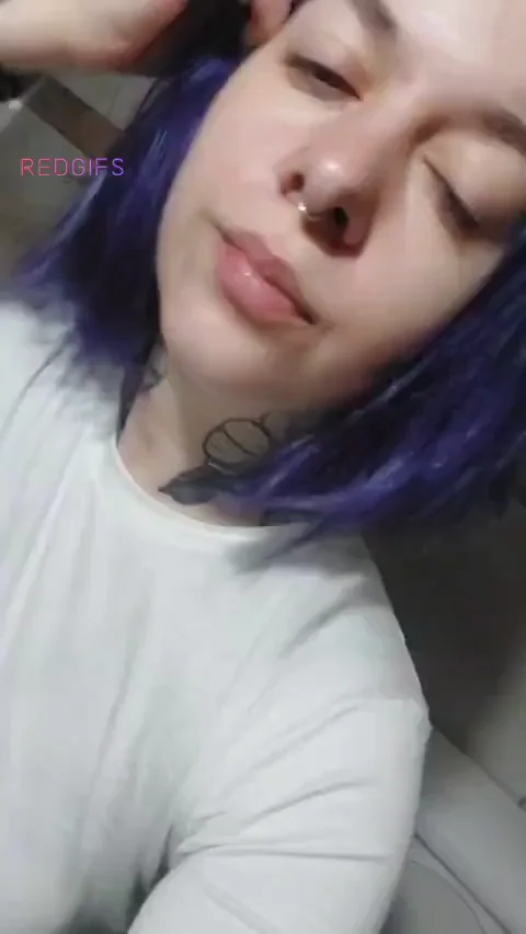 A sleepy goth waiting for a different kind of breakfast