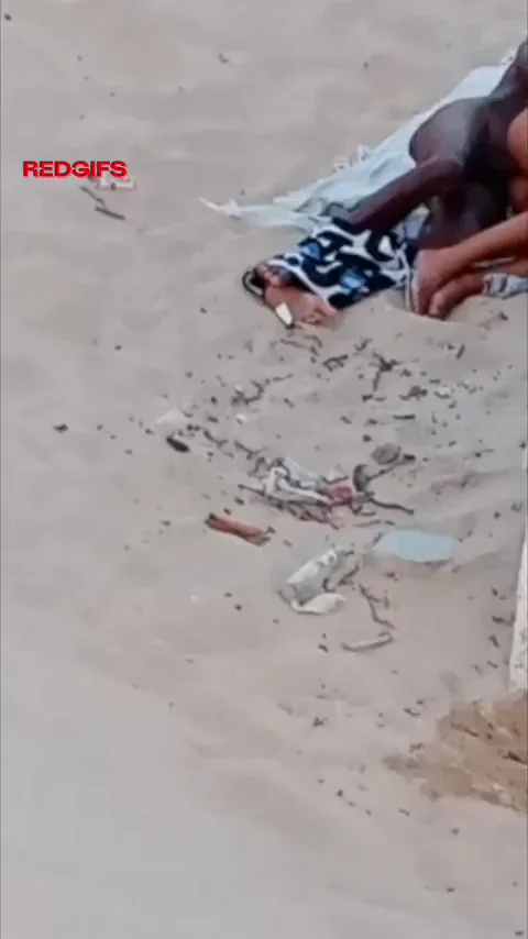 Real footage of a boat refugee fucking a Spanish woman on a beach! - Audio in comms...