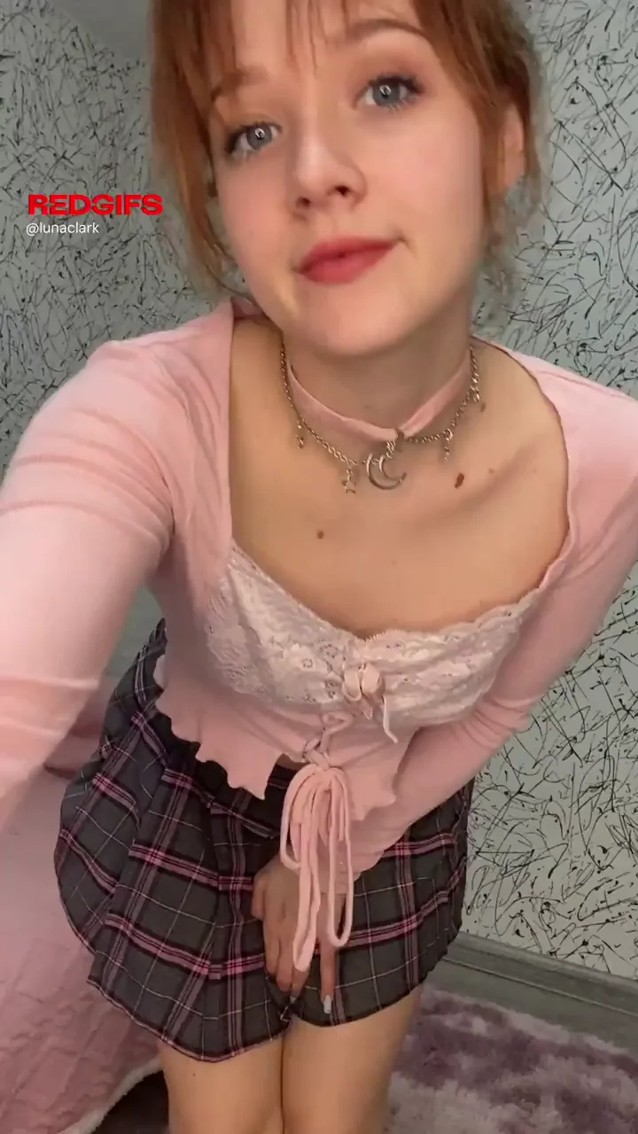 Tiny Plaid Skirt Tease: Upskirt Panties Peek & Slutty Curves