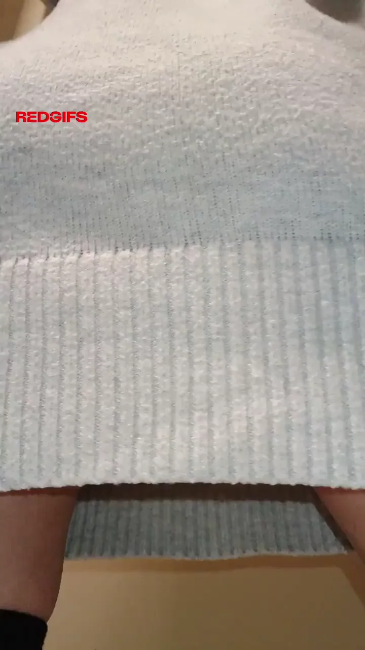 Long sweater plus long socks equals no panties