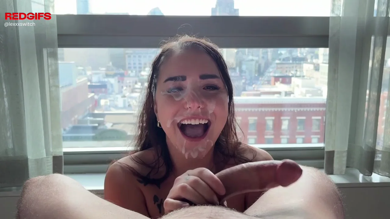 Eye-Blasting Cum Facial for Grinning Cumslut 😈💦👀