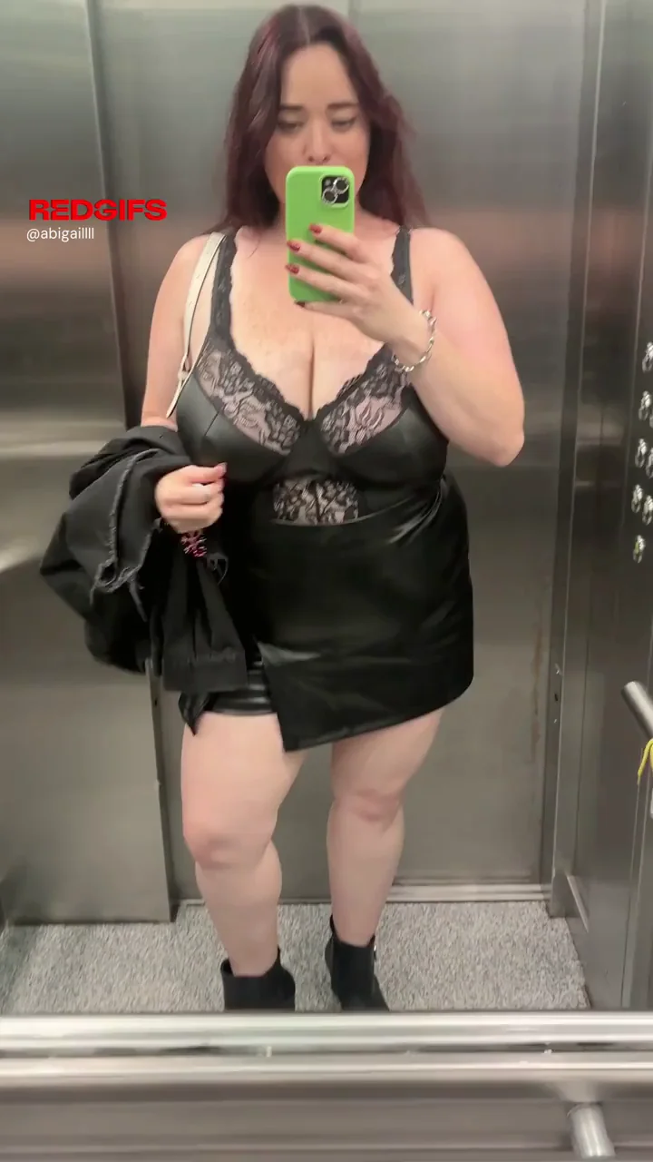 Elevator Tease: Suck These Massive BBW Tits?