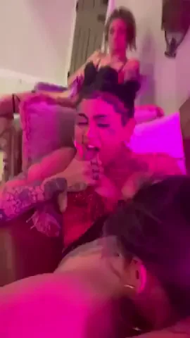 My friend watched me eat my other friend